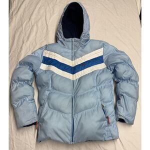 Vintage Nike reversible puffer Jacket Girls Size: XL 16 Blue Navy Blue